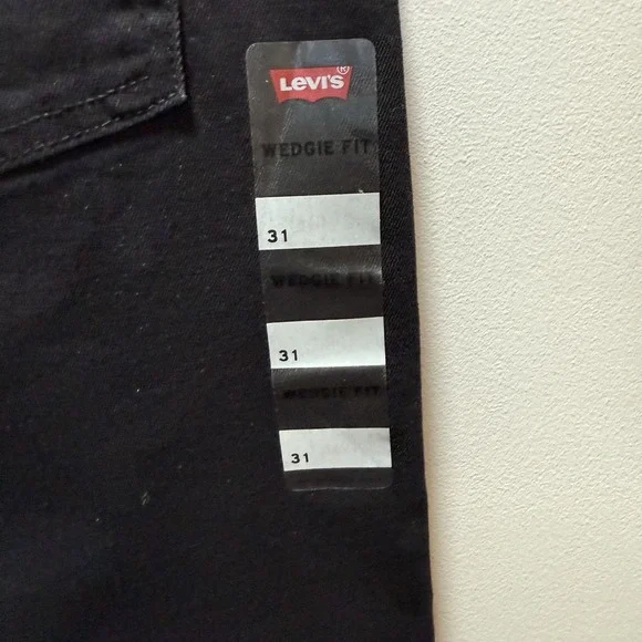 Womens Levi's Wedgie Fit Jeans‎ Black Pants SIZE 31 NEW WITH TAGS - Picture 5 of 7